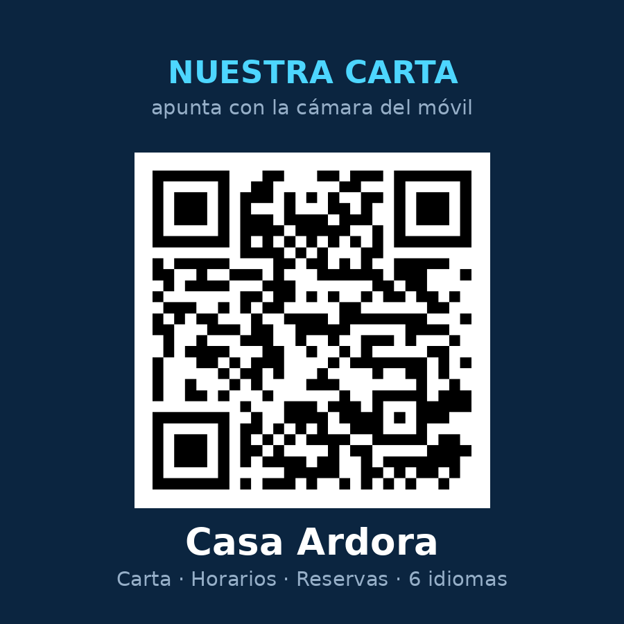 Pegatina de mesa con QR
