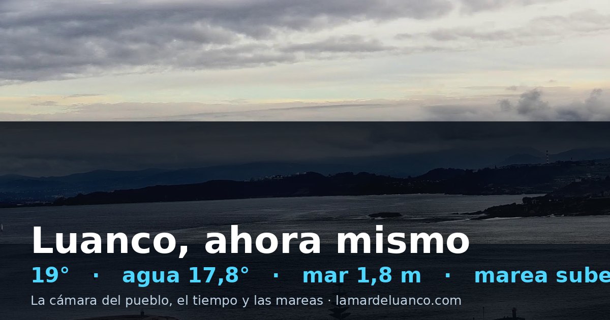 Luanco ahora mismo, desde la webcam del pueblo