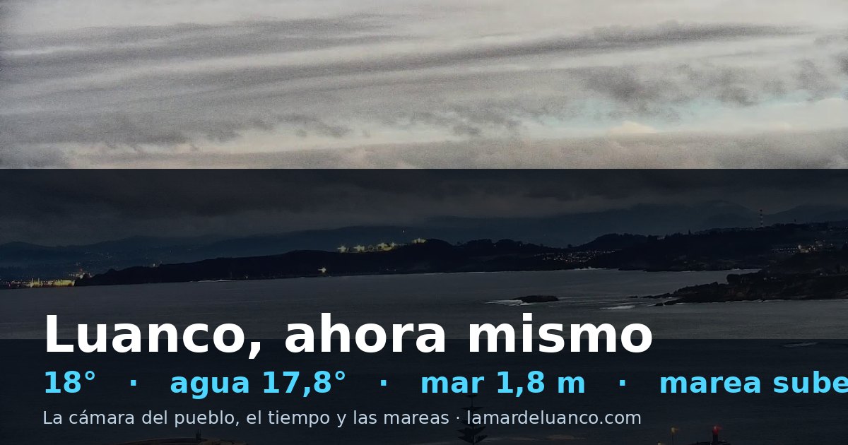Luanco ahora mismo, desde la webcam del pueblo