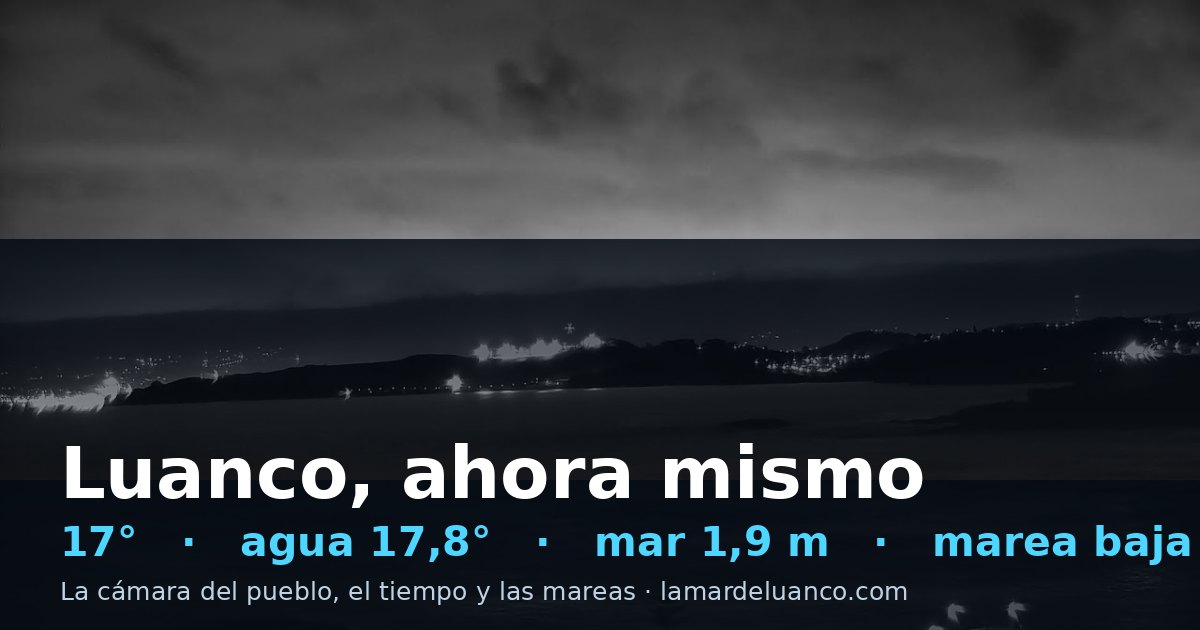 Luanco ahora mismo, desde la webcam del pueblo