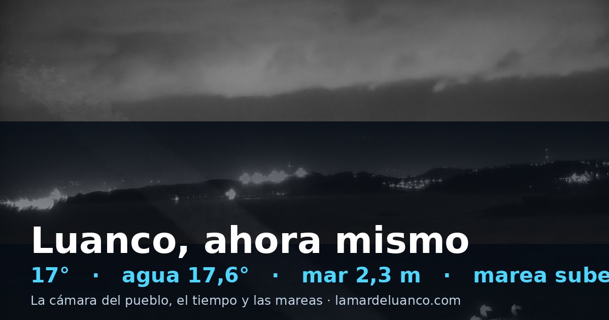 Luanco ahora mismo, desde la webcam del pueblo
